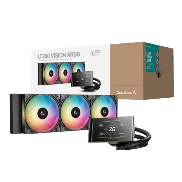 Watercooler Deepcool Lt360 Vision Argb Pantalla Lcd Negro 