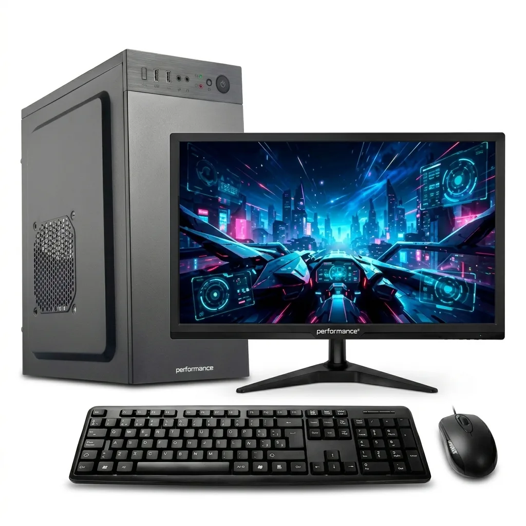 PC OFICINA AMD RYZEN 3400G 8GB SSD 240GB GABINETE + MONITOR 20
